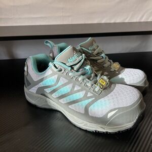 Nautilus Steel Toe Womens Shoes 5 N2485 Medium Gray and Teal Shoes